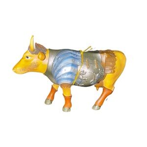 Cow Gladiator, Colorful Bull Sculpture